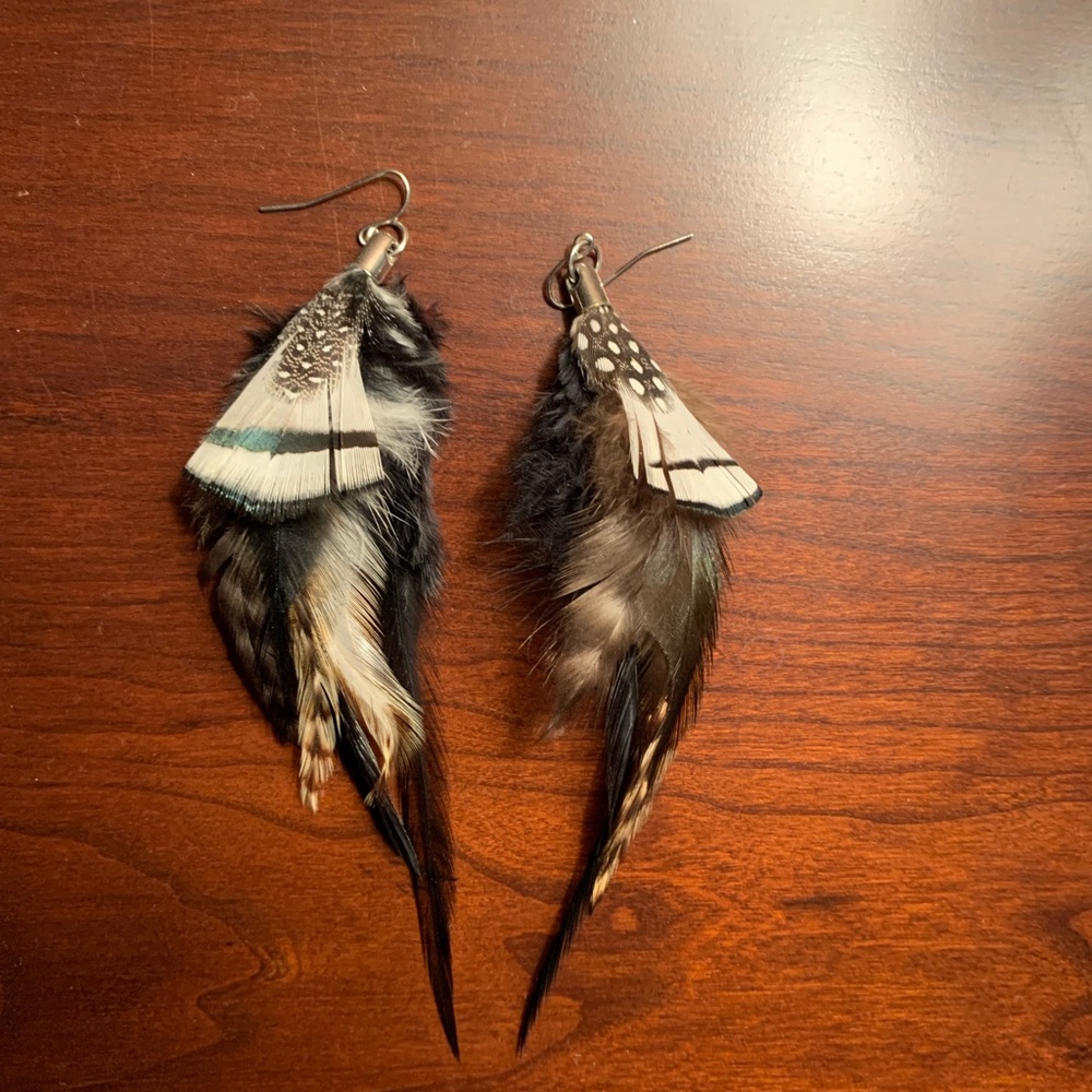 Feather earrings